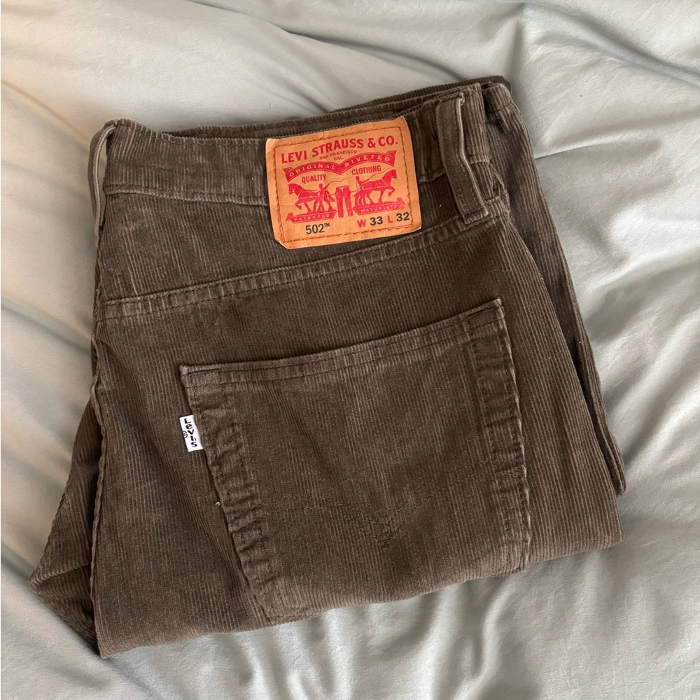 Levi's Green Corduroy Pants 33x32